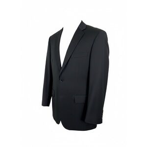 Loro Piana Joseph Abboud Super 120s 42R Black Wool Sport Coat Blazer 2 Button